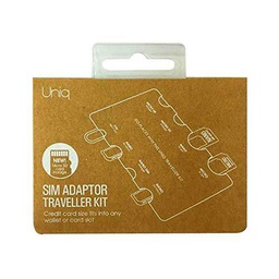 Uniq- Adaptador de Sim - Increible Kit de Viaje - 7 adaptadores en un Solo Kit con Llave abridora- Totalmente Portable