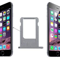 wortek Soporte para tarjetas SIM para iPhone 6, color gris