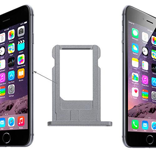 wortek Soporte para tarjetas SIM para iPhone 6, color gris