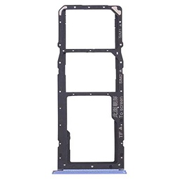 Carro bandeja alojamiento tray compatible con Realme 7 5G RMX2111 porta tarjeta nano Sim1+ SIM 2 + ranura memoria Micro SD card (azul)