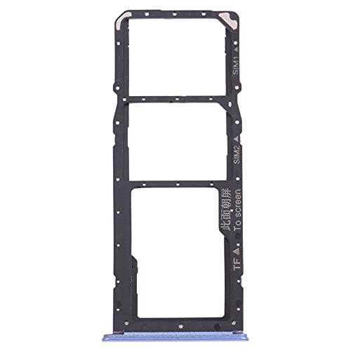 Carro bandeja alojamiento tray compatible con Realme 7 5G RMX2111 porta tarjeta nano Sim1+ SIM 2 + ranura memoria Micro SD card (azul)