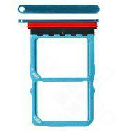 FLEXIPHONE Flex iPhone para Huawei P30 Aurora Azul cajón Tarjeta Doble Nano SIM Soporte Soporte Soporte Rack Ranura Tarjeta Tray Holder con Eyector
