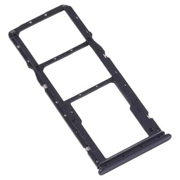 Carro bandeja de alojamiento tray compatible con Xiaomi Redmi Note 11 4G Global Redmi Note 11s 4G Poco M4 Pro 4G MZB0B5VIN porta tarjeta nano Sim1+SIM 2+ranura memoria Micro SD Card (negro)