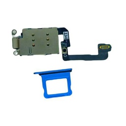 Lector dual SIM y bandeja SIM compatible con iPhone 16 Plus, color azul