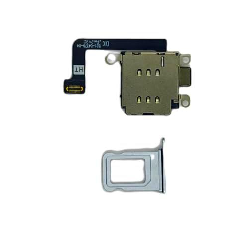 Lector dual SIM y bandeja SIM compatible con iPhone 15 Plus, color azul