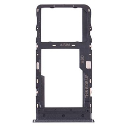 Compatible con TCL 10L / TCL 10 Lite T770H T770B Carro Bandeja Alojamiento Soporte Adaptador Ranura Porta Tarjetas Carro Para Tarjeta SIM + Compartimento Memoria Micro SD (Negro)