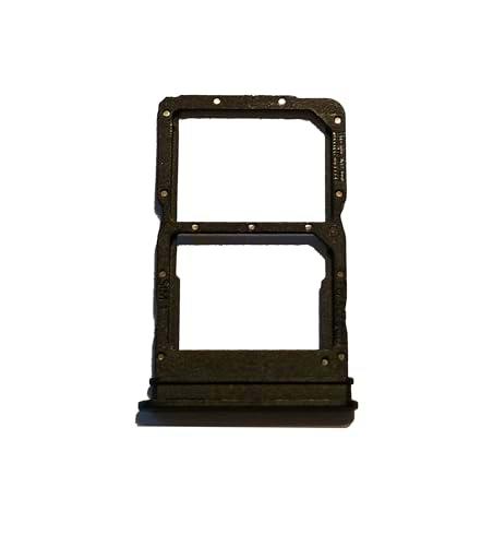 Repuesto compatible con Huawei Honor X8B LLY-LX1 LLY-LX2 LLY-LX3 Try Try Tray Bandeja alojamiento Porta Tarjeta Dual SIM Card SIM 1 + Ranura SIM 2 Lector (Negro)