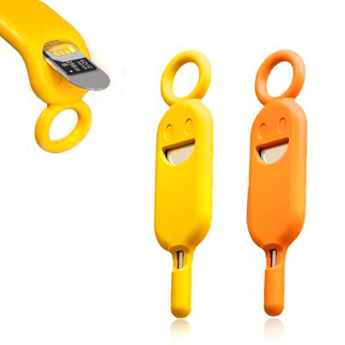 Extractor de Tarjeta SIM, 2 Piezas Mini Abridor de Agujas de Acero Inoxidable
