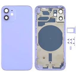 High-Tech Place - Tapa trasera para iPhone 12 Mini (con bandeja de tarjeta SIM y lente de la cámara)