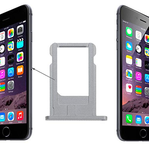 wortek Soporte para tarjetas SIM para iPhone 6, color plateado