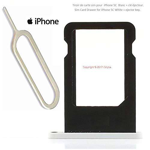 IdealGame - Soporte para tarjeta SIM Nano para Apple Iphone 5 C blanco