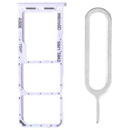 Bandeja de tarjeta SIM para Samsung Galaxy A22 5G (SM-A226) de repuesto con ranura de doble ranura para SIM con herramienta de expulsión de bandeja SIM (blanco)