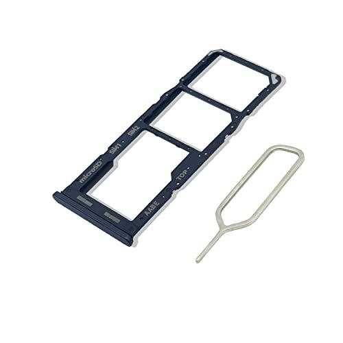 Eonpam Tarjeta SIM Bandeja para (Samsung Galaxy A12) Calidad Original Reemplazo Ranura Tarjeta SD Bandeja con Pin Tarjeta SIM(Negro)