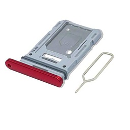 Eonpam Tarjeta SIM Bandeja para (Samsung Galaxy S20 FE) Calidad Original Reemplazo Ranura Tarjeta SD Bandeja con Pin Tarjeta SIM(Rojo)