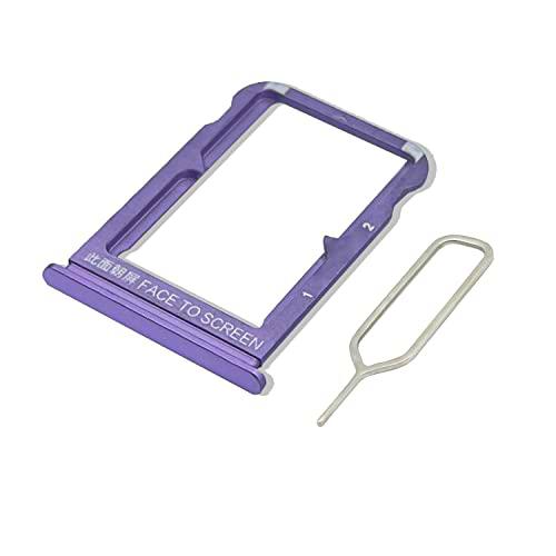 Eonpam Tarjeta SIM Bandeja para (Xiaomi Mi 9 SE) Calidad Original Reemplazo Ranura Tarjeta SD Bandeja con Pin Tarjeta SIM(Púrpura)