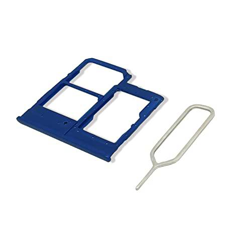 Eonpam Tarjeta SIM Bandeja para (Samsung Galaxy A20E) Calidad Original Reemplazo Ranura Tarjeta SD Bandeja con Pin Tarjeta SIM(Azul)
