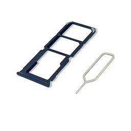 Eonpam Tarjeta SIM Bandeja para (OPPO A16) Calidad Original Reemplazo Ranura Tarjeta SD Bandeja con Pin Tarjeta SIM(Negro)