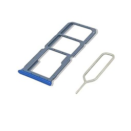 Eonpam Tarjeta SIM Bandeja para (OPPO A16) Calidad Original Reemplazo Ranura Tarjeta SD Bandeja con Pin Tarjeta SIM(Azul)