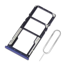 Eonpam Dual SIM Ranura para Xiaomi Redmi 12C Reemplazo del Soporte de la Bandeja de la Tarjeta SIM + Sim Pin(Azul)