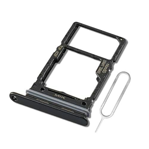 Eonpam Reemplazo Original de la Bandeja de la Ranura de la Tarjeta SIM Dual para (Samsung Galaxy A34) Incl SIM Pin (Negro)