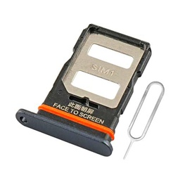 Eonpam Reemplazo Original de la Bandeja de la Ranura de la Tarjeta SIM Dual para (Xiaomi Poco X5 Pro) Incl SIM Pin (Negro)