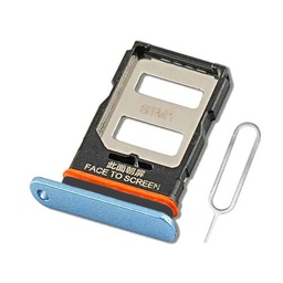 Eonpam Reemplazo Original de la Bandeja de la Ranura de la Tarjeta SIM Dual para (Xiaomi Redmi Note 12 Pro 5G) Incl SIM Pin (Azul)