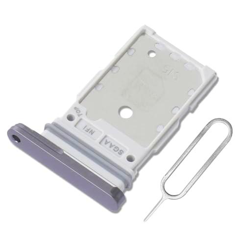 Eonpam Dual SIM Ranura para Samsung Galaxy S23 FE Reemplazo del Soporte de la Bandeja de la Tarjeta SIM + Sim Pin(Negro)
