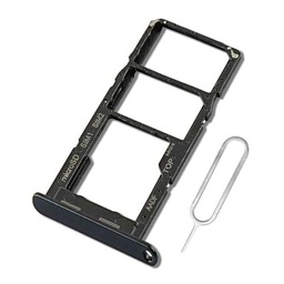 Eonpam Reemplazo Original de la Bandeja de la Ranura de la Tarjeta SIM Dual para (Samsung Galaxy A14 5G) Incl SIM Pin (Negro)