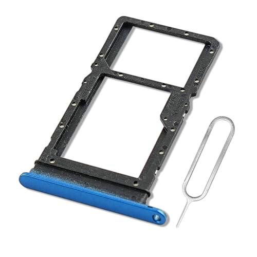 Eonpam Reemplazo Original de la Bandeja de la Ranura de la Tarjeta SIM Dual para (Honor X7) Incl SIM Pin (Azul)