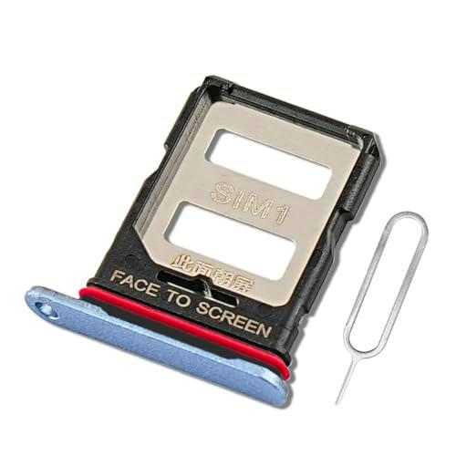 Eonpam Reemplazo Original de la Bandeja de la Ranura de la Tarjeta SIM Dual para (Xiaomi 13T/13T Pro) Incl SIM Pin (Azul)