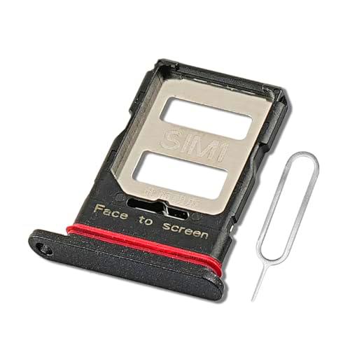 Eonpam Reemplazo Original de la Bandeja de la Ranura de la Tarjeta SIM Dual para (Xiaomi Poco F5 Pro) Incl SIM Pin (Negro)