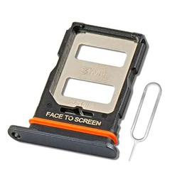 Eonpam Reemplazo Original de la Bandeja de la Ranura de la Tarjeta SIM Dual para (Xiaomi 12T/12T Pro) Incl SIM Pin (Negro)