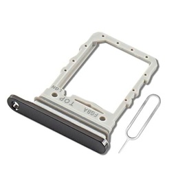 Eonpam Reemplazo Original de la Bandeja de la Ranura de la Tarjeta SIM Dual para (Samsung Galaxy Z Flip4) Incl SIM Pin (Negro)