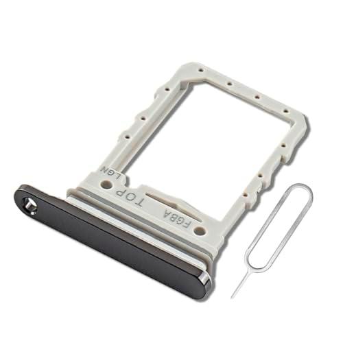 Eonpam Reemplazo Original de la Bandeja de la Ranura de la Tarjeta SIM Dual para (Samsung Galaxy Z Flip4) Incl SIM Pin (Negro)