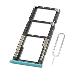 Eonpam Reemplazo Original de la Bandeja de la Ranura de la Tarjeta SIM Dual para (Xiaomi Poco M5) Incl SIM Pin (Verde)