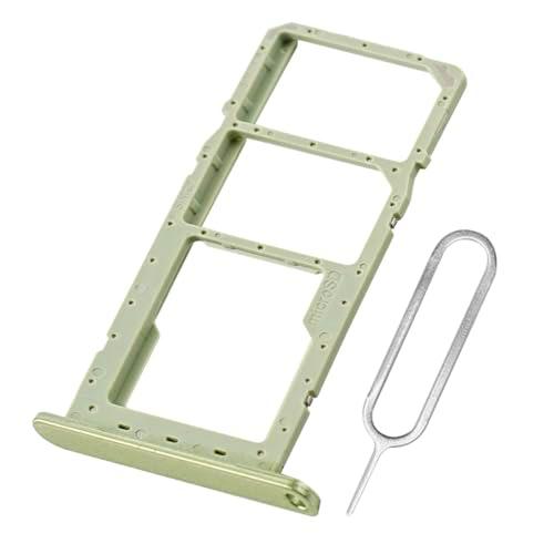 Eonpam Reemplazo Original de la Bandeja de la Ranura de la Tarjeta SIM Dual para (Samsung Galaxy A14) Incl SIM Pin (Verde)
