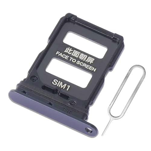 Eonpam Dual SIM Ranura para Xiaomi 14 Ultra Reemplazo del Soporte de la Bandeja de la Tarjeta SIM + Sim Pin(Negro)