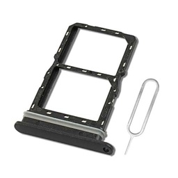 Eonpam Reemplazo Original de la Bandeja de la Ranura de la Tarjeta SIM Dual para (Honor X7a) Incl SIM Pin (Negro)