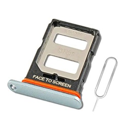Eonpam Reemplazo Original de la Bandeja de la Ranura de la Tarjeta SIM Dual para (Xiaomi Poco F5) Incl SIM Pin (Azul)