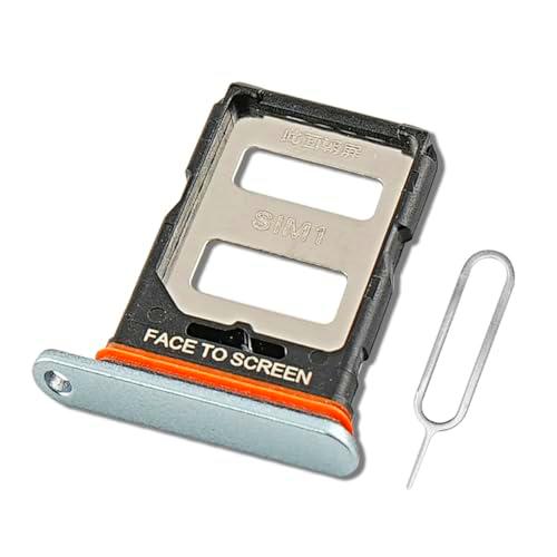 Eonpam Reemplazo Original de la Bandeja de la Ranura de la Tarjeta SIM Dual para (Xiaomi Poco F5) Incl SIM Pin (Azul)