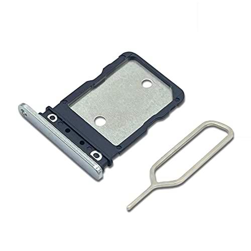 Eonpam Dual SIM Ranura para Google Pixel 7 Pro Reemplazo del Soporte de la Bandeja de la Tarjeta SIM + Sim Pin(Blanco)