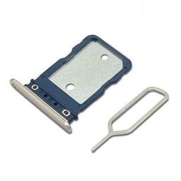 Eonpam Dual SIM Ranura para Google Pixel 6 Pro Reemplazo del Soporte de la Bandeja de la Tarjeta SIM + Sim Pin(Oro)