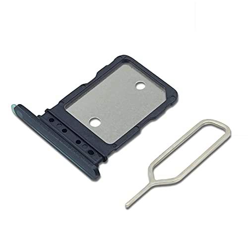 Eonpam Dual SIM Ranura para Google Pixel 6A Reemplazo del Soporte de la Bandeja de la Tarjeta SIM + Sim Pin(Negro)