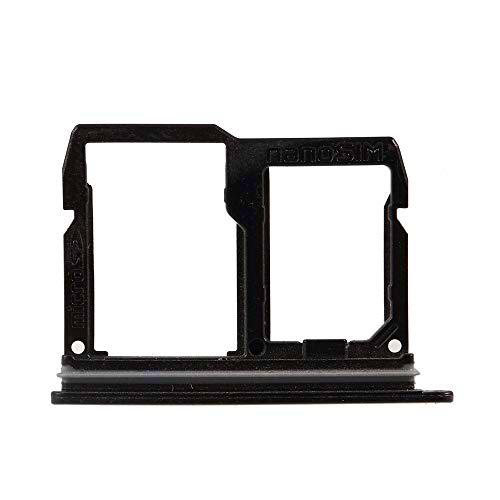 Compatible con LG Q7 Q610 / LG Q Stylo 4 Q710 - Bandeja con soporte para tarjeta SIM + compartimento para memoria Micro SD (negro)