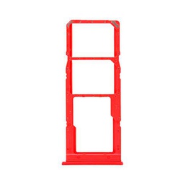 Bandeja Sim (Sim Tray) Dual Sim o Sim + Micro SD para Samsung Galaxy A12 (Rojo)
