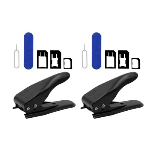Pqahffowr 2 Juegos de Cortadores de Tarjetas SIM de Teléfonos Móviles de Doble Propósito