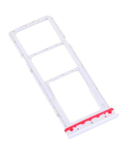 Genérico Bandeja SIM Compatible para Motorola Moto E13 Creamy White Blanco Plata Tarjeta