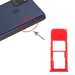 High-Tech Place para Samsung Galaxy A21s - Bandeja de tarjeta SIM + bandeja de tarjetas Micro SD (rojo)