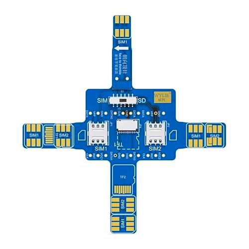 Wylie Tarjeta de prueba de señal de teléfono inteligente compatible con iOS y Android SD Dual Sim Tester Kit
