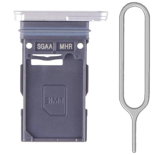 Bandeja SIM de repuesto para Samsung Galaxy S23 FE (SM-S711) Junta de goma con ranura para soporte SIM doble con herramienta eyectora de bandeja SIM (plata)